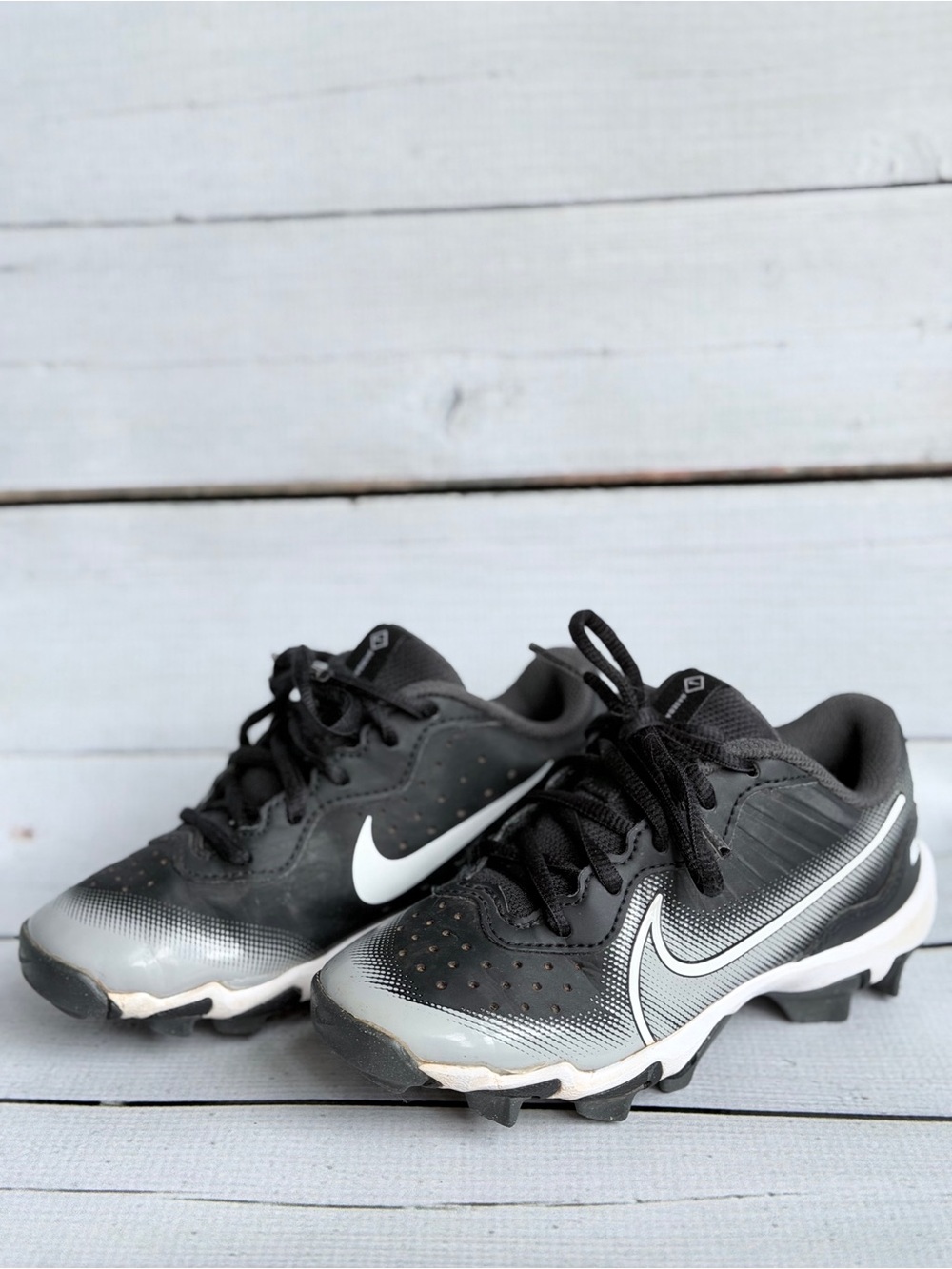 Nike Black and White Kids Sports Sneakers